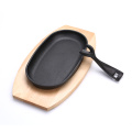 Pre-seasoned cast iron sizzling plate